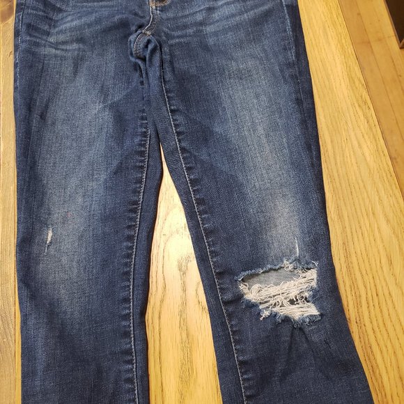 American Eagle 28x28 dark wash distressed hi rise jegging next level str… - Picture 6 of 12